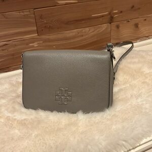 Tory Burch gray crossbody purse